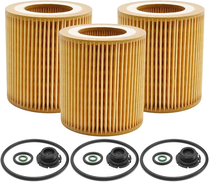 3PCS 11427640862 Oil Filter Element, Replacement for BMW F20 F21 F30 F31 228i 328i 320i 428i 528i X1 X4 Z6, Replaces HU816Z 11427953125 11428683204 11427566327