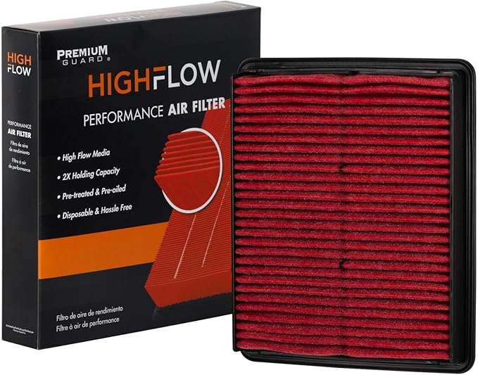 HIGHFLOW High Performance, Pre-Oiled Disposable Engine Air Filter PA6124X | Fits 2011-2015 Hyundai Sonata, 2011-2016 Kia Optima, 2011-2013 Sorento, 2010-2012 Hyundai Santa Fe