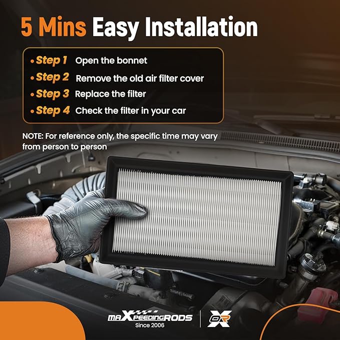 maXpeedingrods CA12296 Engine Air Filter Fit for Hyundai Accent L4 1.6L 2018-2022, for Kia Rio L4 1.6L 2018-2023, Replacement for 28113-H9100, AF5294, XA11571, PA99485