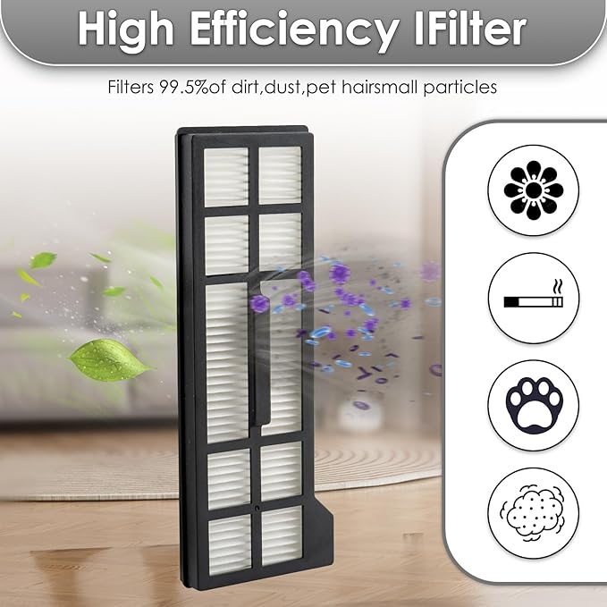 (8 Pack) HEPA Filters Compatible With X10 Pro Omni Robot Vacuum Cleaners, Replacement Parts 8 Filters