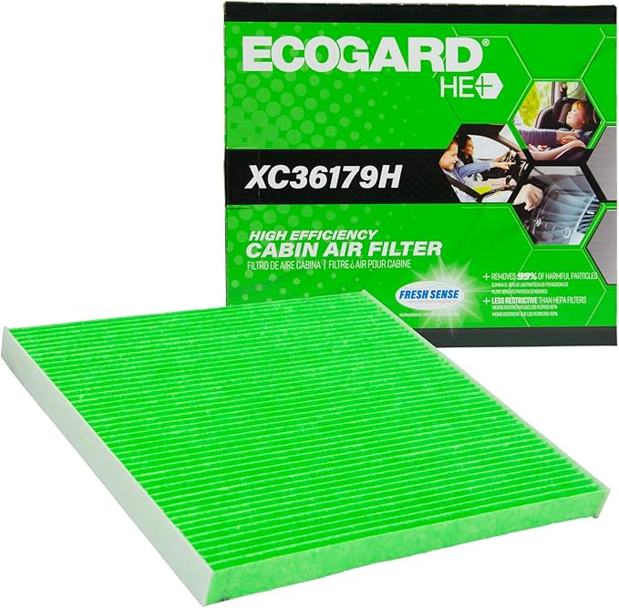 ECOGARD XC36179H High Efficiency Premium Cabin Air Filter + Baking Soda Fits 2011-2015 Hyundai Sonata, 2011-2015 Kia Optima, 2013-2018 Hyundai Santa Fe Sport, 2015-2021 Kia Sedona