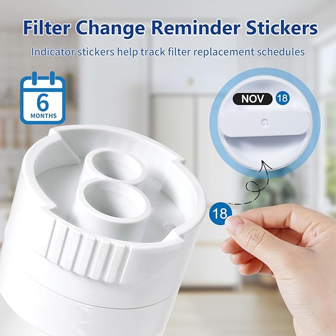 XWF (Not XWFE, NO Chips) Refrigerator Water Filter 3 Pack, Compatible with GE XWF, GBE21, GDE21, GDE25, GFE24, NSF Certified, 6-Month/300-Gallon Capacity, Lead & Chlorine Reduction
