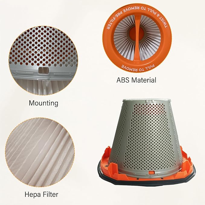 CMCVH001C1 Filter for Craftsman V20 Cordless Hand Vacuum CMCVH001C1, N900287 Filter for Black Decker BCHV001D1 BCHV001C1 BCHV001B Cordless Hand Vacuum Replacement Parts