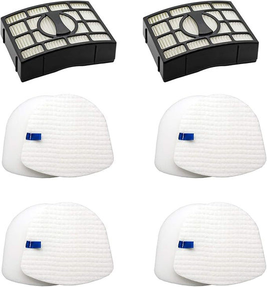 Lemige Vacuum Filters Replacement Parts for Shark Navigator Zero-M Lift-Away Upright Vacuum ZU560 ZU560C ZU561 ZU562 ZU572 UV650 UV725, 2 Post Filters + 4 Foam& Felt Filters Kit, XHEPA560 & XFFK560