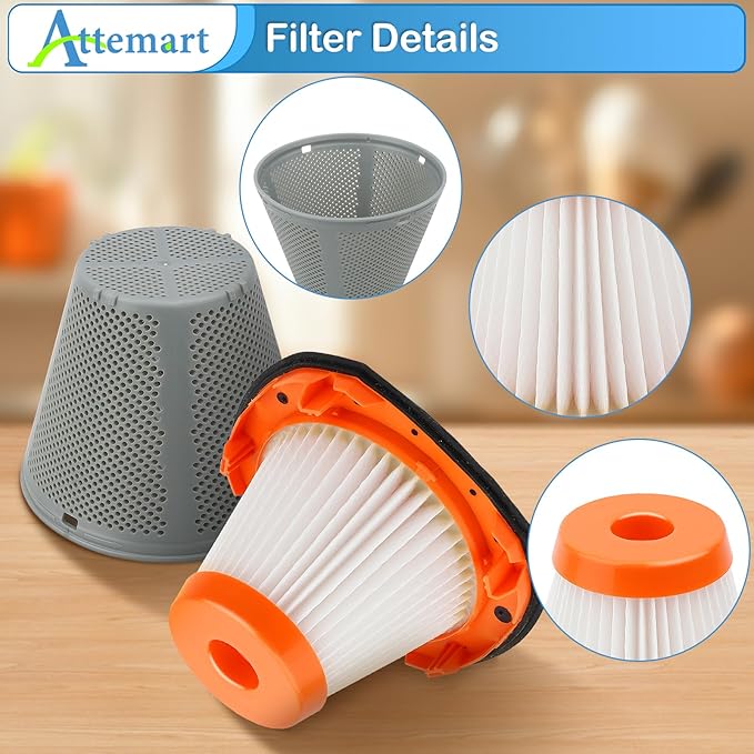 2 Pack N900287 Filter Replacement for Black and Decker BCHV001D1, BCHV001C1, BCHV001B 20V MAX POWERCONNECT Cordless Hand Vacuum, Fit for CRAFTSMAN V20 Cordless Hand Vacuum CMCVH001B, Part #N900287