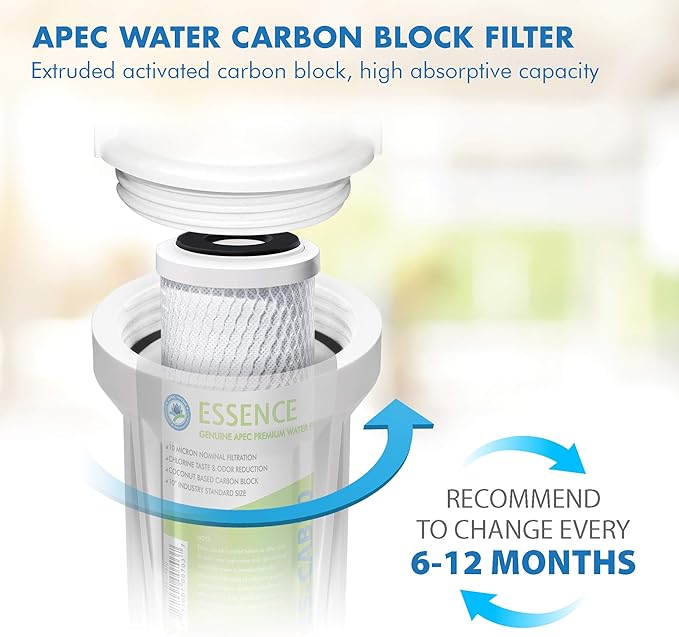 APEC Water Systems FILTER-SET-ES High Capacity Replacement Pre-Filter Set For Essence Series Reverse Osmosis Water Filter System Stage 1-3