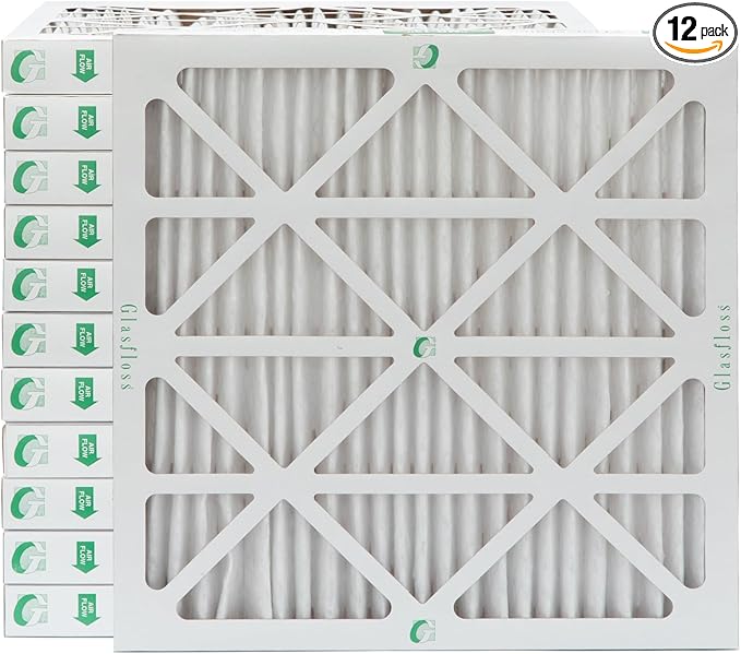 Glasfloss 20x20x2 MERV 10 Furnace Filter (12 Pack)