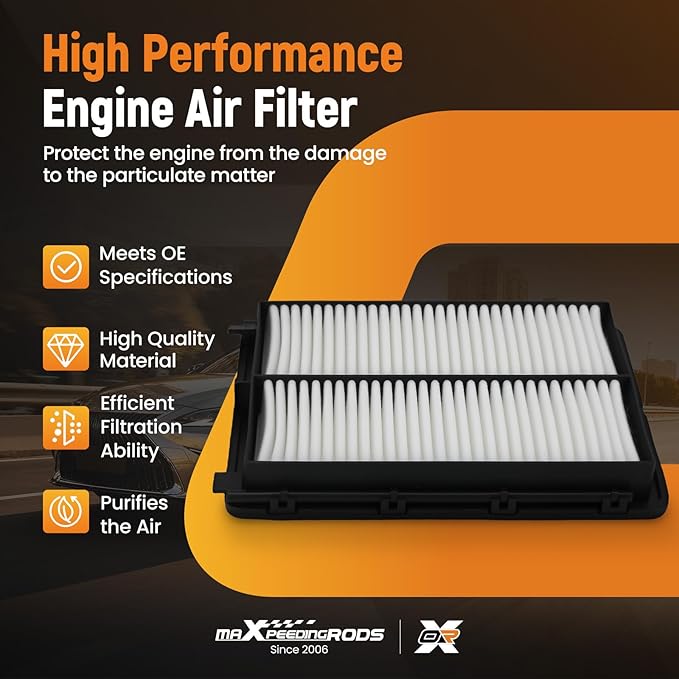 maXpeedingrods CA11942 Engine Air Filter for Hyundai Sonata Hybrid, Sonata, Tucson 1.6L/2.0L/2.4L, Replacement for Kia Optima Hybrid, Optima, Sportage 2.0L/2.4L