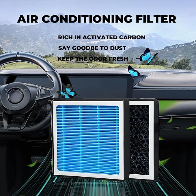 CF11643 Cabin Air Filter With Activated Carbon For 2016-2023 Volkswagen Golf Jetta GTI Taos Tiguan Arteon Atlas SportWagen,Audi A3 Q3 RS3 S3 TT RS TTS Quattro 2016-2023