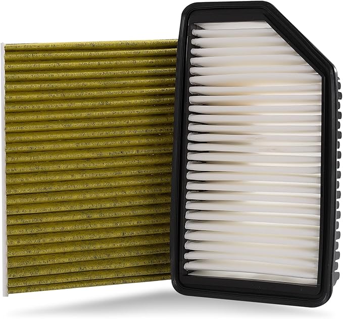 Engine & Cabin Air Filter Set for Hyundai 1.6L L4-Accent Veloster (2012 2013 2014 2015 2016 2017) Replace: 28113-1R100 WA9772 97133-2E210 CA11206 CF10709