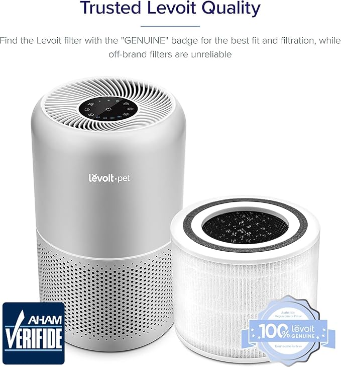 LEVOIT Core P350-P Replacement Filter, Genuine Air Purifier Filter, Supports HEPA Sleep Mode, High-Efficiency Activated Carbon for Removal of Smoke, Odor, Allergens, Pollen, Core P350-RF, 1 Pack