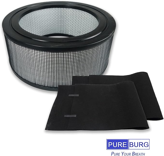 PUREBURG 22500 Replacement True HEPA Filter Set Compatible with Honeywell 17400 10000 (EV-1) 12500 (EV-25) 12520 12525 12526 121528 1350 17440 62500 83236 &83256 Air Purifier
