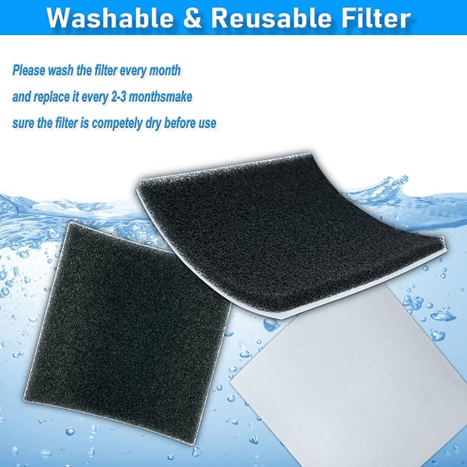 CF-1 HEPA Filters for Kenmore 81002, 20-81002, 86880, 86883, 20-86883, 2086883, 8175084 Canister Vacuum Cleaners, CF1 Foam Filters for Kenmore Sears Progressive, for Panasonic Models, 4 Filters