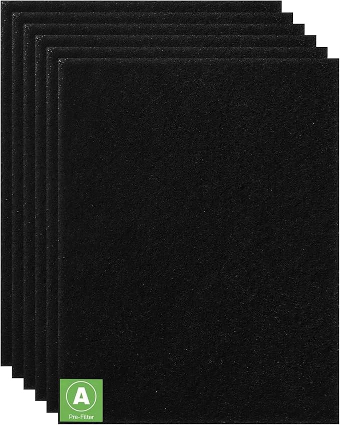 Funmit HRF-A200 Pre Filter A Replacement for Honeywell HPA200 Air Purifier, 6 Pack Precut Activated Carbon Pre-Filters Fit, Compatible with Honeywell Prefilter A