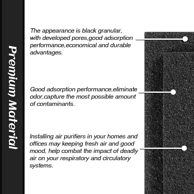 Ap-1512hh replacement filter Compatible with coway airmega filter replacement, AP-1512HH-FP, AP-1518R, AP-1519P, 200M Air Purifier, 14.84” x 12.71” x 0.2” – Activated Carbon Pre-Filters, 4-Pack