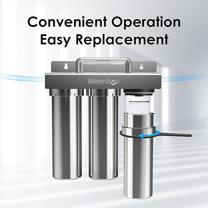Waterdrop C3 Under Sink Carbon Water Filter, Replacement for TST-UF Ultra-Filtration Under Sink Water Filter System, 1 Pack