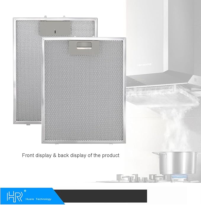 SB08087294 Range Hood Filter Replacement, Compatible with Broan, 3-Layer Aluminum Mesh Grease Filter 11.75X9.375Inch, Aluminum Range Hood Vent Filters,2PCS