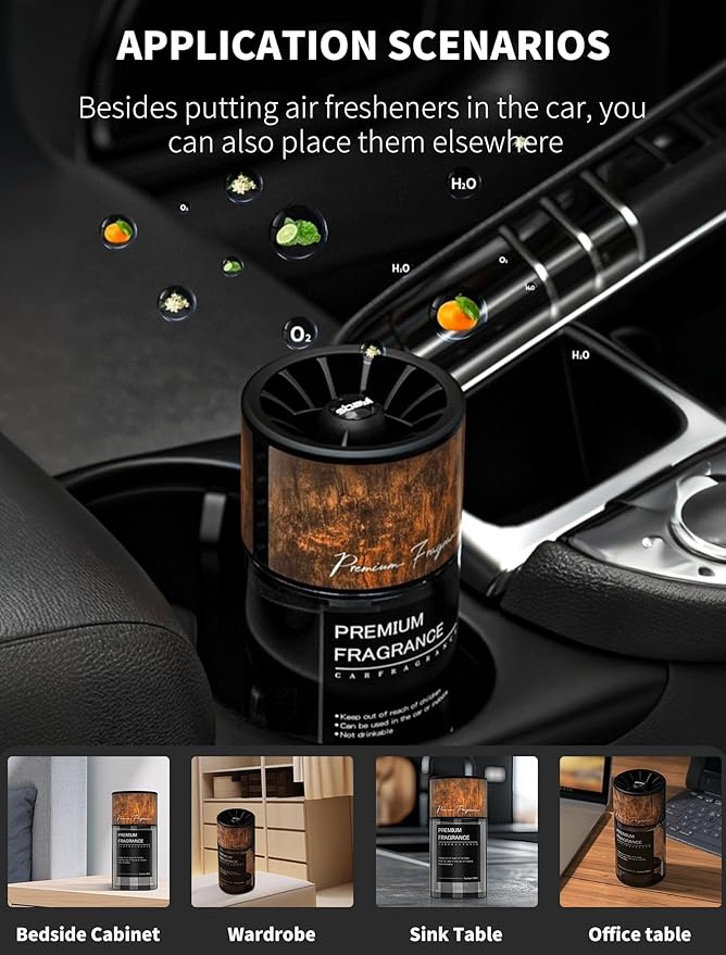 Kwak's Long Lasting Car Air Freshener - Aromatherapy for Car, Office,Home,160ML Natural Scents Air Fresheners for Men or Women(Black, Cologne)