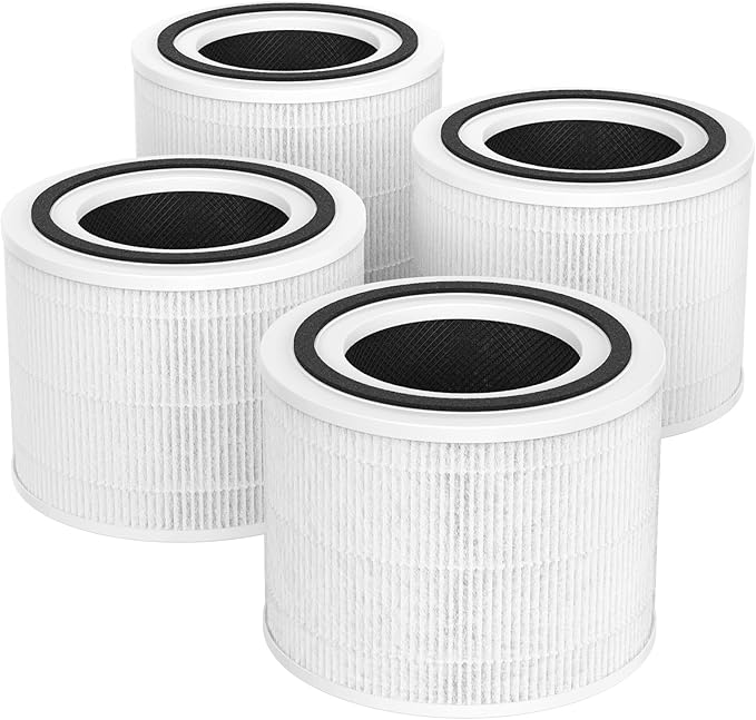 P350 Replacement Filter for LEVOIT Core P350 Air Purifier, Pet Care True HEPA Filter Replacement, Part # Core P350-RF, 4 Pack