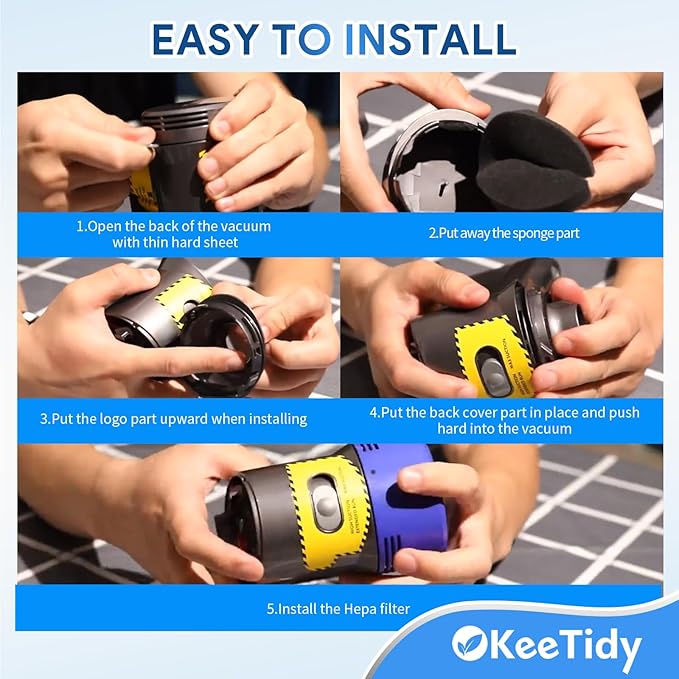 Post HEPA Filter Replacement & Motor Cover Compatible with Dyson V8 V7 Motorhead Car+Boat Trigger Cord-Free Cordless Stick Vacuum Cleaners, Upgrade Your Vacuums