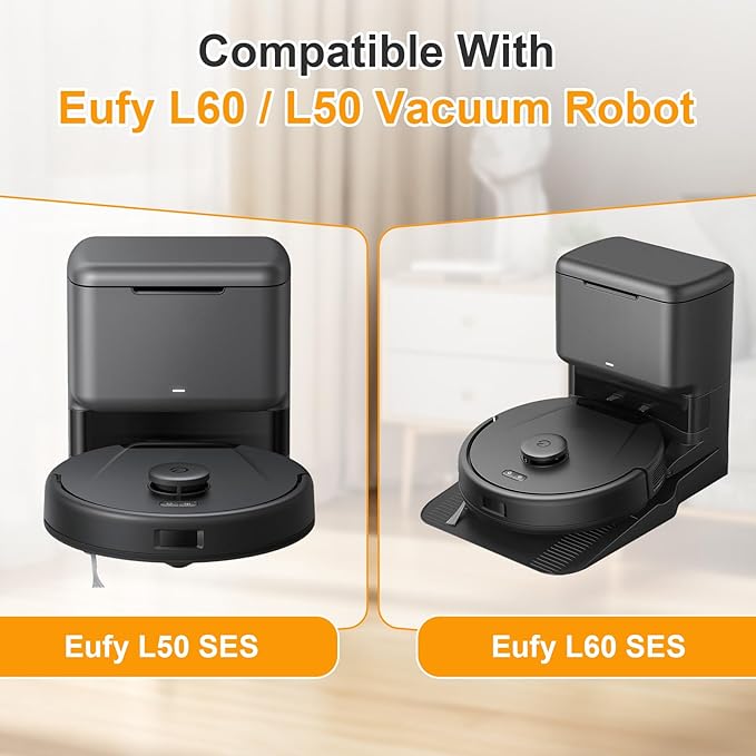 L60 Accessories Kit Compatible with Eufy L60 / L50 Vacuum Robot, 2 Roller Brushs, 4 HEPA Filters, 4 Side Brushs, 1 Clean Tool, 1 Screwdriver for Eufy L60 / L50 Replacement Parts