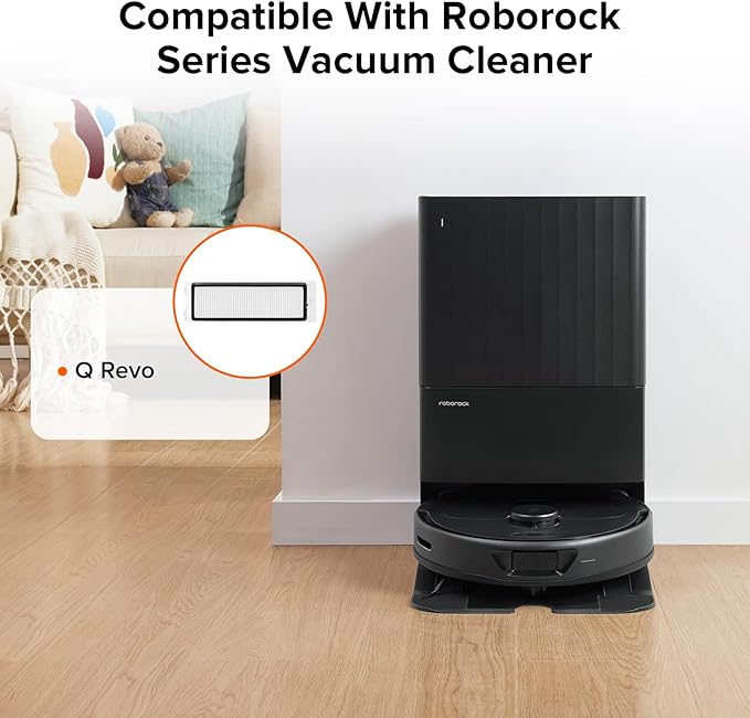 roborock 2 Pack Washable Filter Replacement Parts Compatible ONLY with Q Revo & Qrevo 2R3W (Not for other Qrevo models)