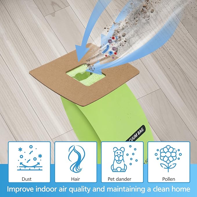 15 Pack Type BB Compact Canister Bags Replacement for Oreck XL Buster B Canister Vacuum bags PKBB12DW BB180 BB280 BB850 BB870 BB900 BB1000 MV160 with 4 Motor Filters