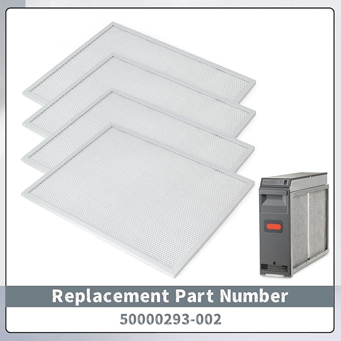 4Pcs 50000293-002 Post Filter Compatible with HoneyWell Electronic Cleaner F300E F300A F50F F58F Series 16" x 25" Equipment Models Replacement Parts 16" x 12.5"