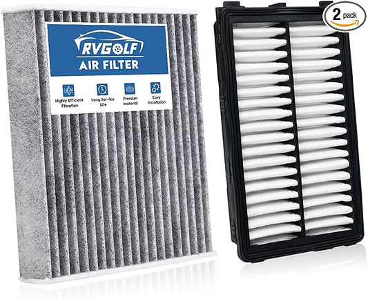 Engine+Cabin Air Filters Set Fit 22-26 Tucson, 21-26 Santa Fe, 20-26 Sonata, 22-26 Santa Cruz, 21-26 Sorento(All not for hybrid) Engine Air Filter Replace Accessories 97133L1000 28113L1000