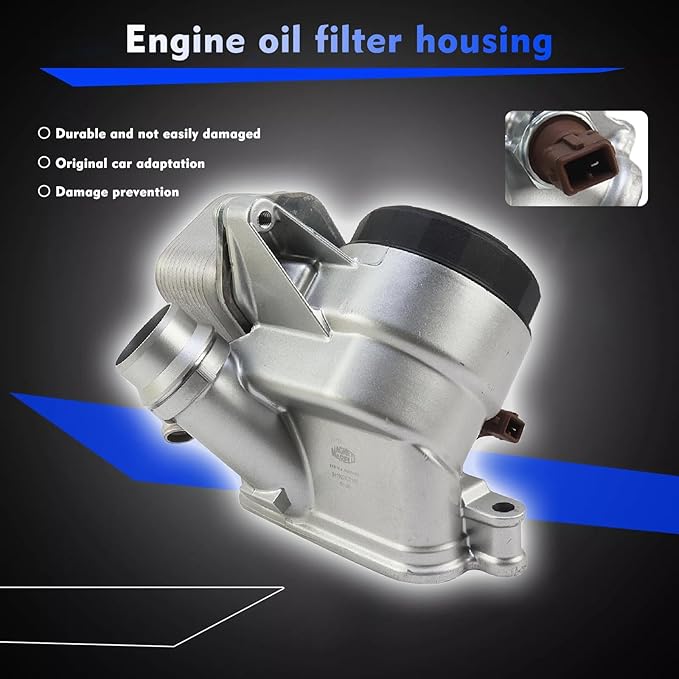 MUNIK 11428637812 Oil Filter Housing Cap Assembly Compatible with BMW 1 2 3 4 5 6 7 M3 M4 X1 X3 X4 X5 X6 Z4 series 2000-2019 Replace# 11427516383 11427525333 11428637812 11428642289 11428683206