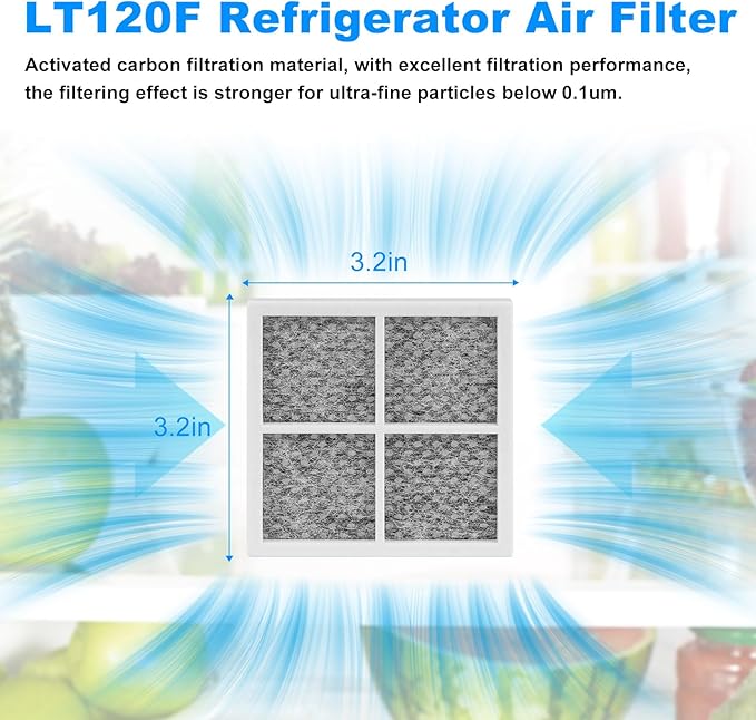Refrigerator Air Filter LT120F FOR LG Refrigerator Air Filter Replacement ADQ73214404 ADQ73214402 ADQ73214403 Kenmore Elite 46-9918 469918 9918-4 Pack