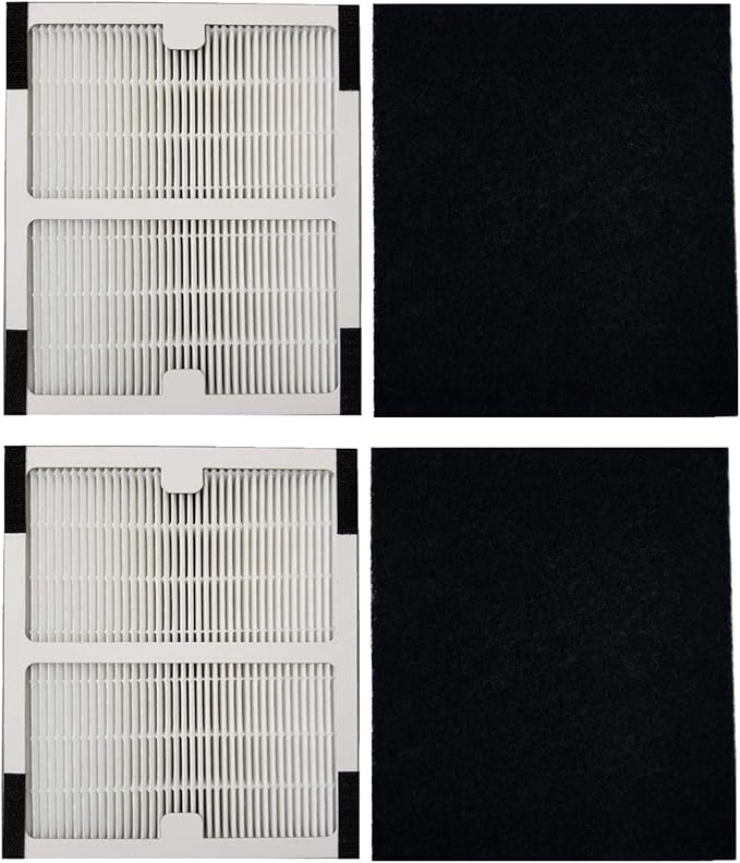 Idylis Air Purifier Filter A - 2 Pack HEPA & Carbon Filter Set for Idylis IAP-10-100, IAP-10-150, AC-2119, Model IAF-H-100A
