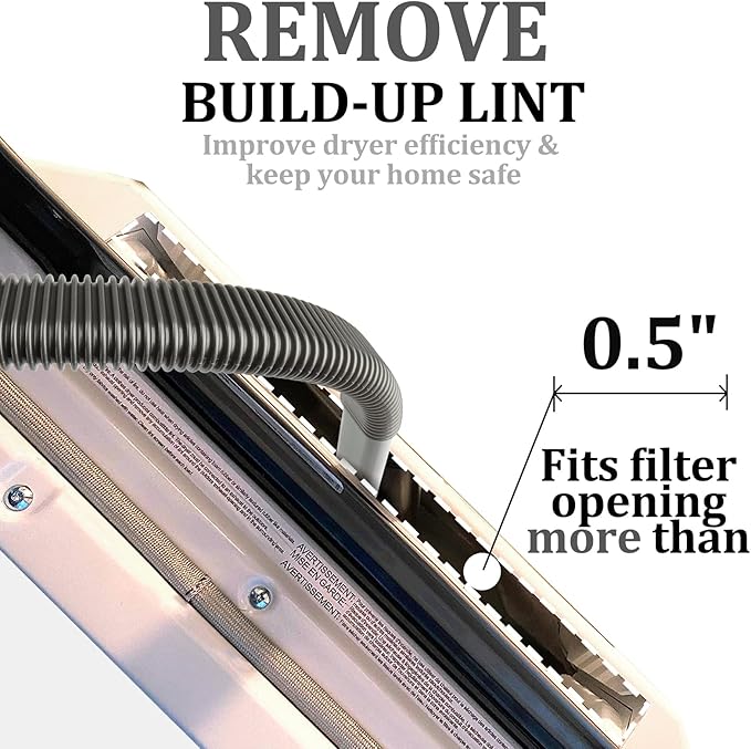 Dryer Vent Cleaner Hose Vacuum Attachments for Dyson GEN5 V15 V15s V12 V11 V10 V9 V8 V7 Detect Absolute Cyclone Outsize Slim Vacuum Cleaner Nozzle Crevice Flexible Lint Removal Tool