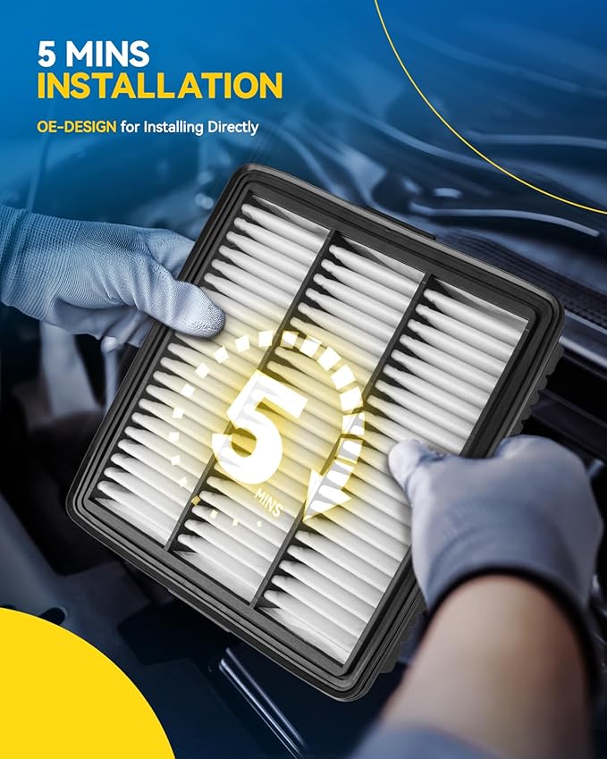 PHILTOP Engine Air Filter, Compatible with CA12879 Hyundai Elantra 2021, 2022, 2023, 2024, 2025, 2026, Elantra N 2022, Kona 2024, 2025, 2026, High Filtration Efficiency Air Filter