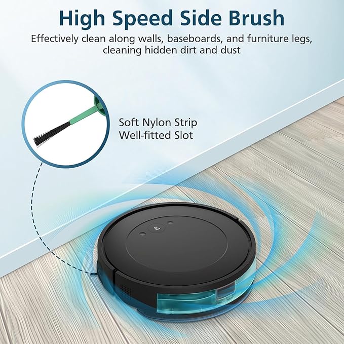 Replacement Parts Compatible with iRobot Roomba Robot Vacuum Essential Vac Q0520, Q011, Q0120 Essential Combo Y0140, Y0110, 10 Filters, 10 Side Brushes, 2 Roller Brushes, 2 Primary Filters