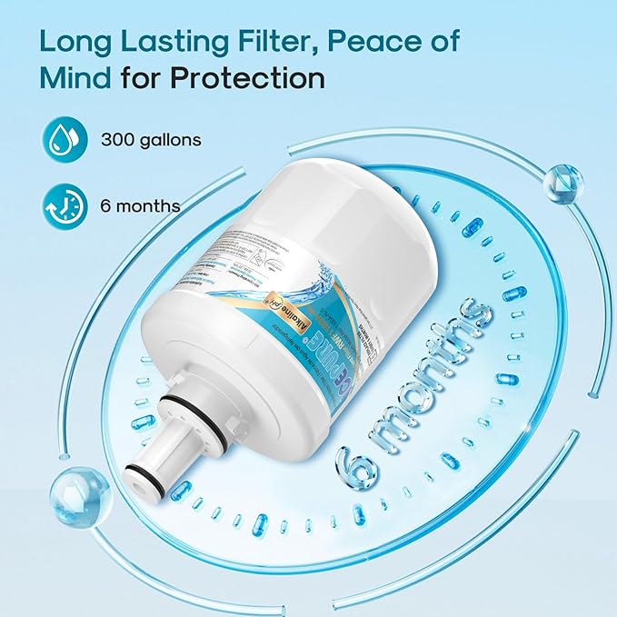 ICEPURE Alkaline DA29-00003G Refrigerator Water Filter Replacement for Samsung DA29-00003A, DA29-00003B, Aqua-Pure Plus, HAFCU1, FMS-1 WSS-1 WF289 RFG237AARS RS22HDHPNSR RSG257AARS, Enhances PH, 2Pack