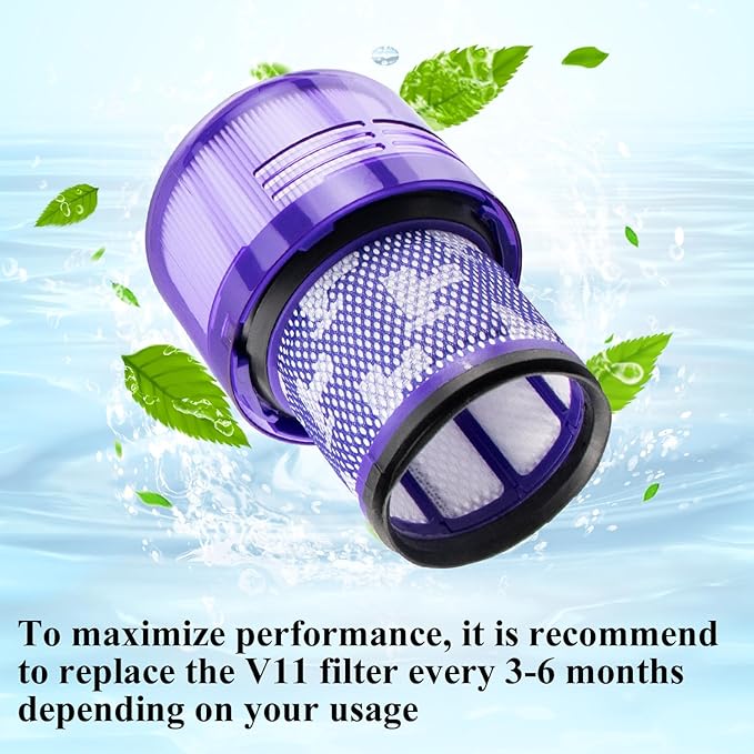Improvedhand Filter Replacements for V11 Animal, V11 Torque Drive Detect Cordless Vacuum, Replace Part # 970013-02 (4 Pack)