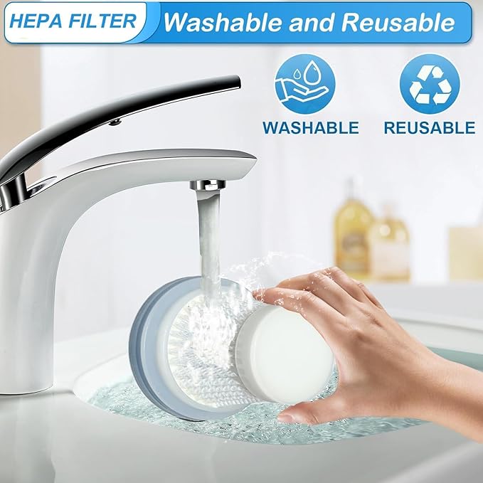 8 Pack Hepa Filters compatible with Compact Vacuum Cleaner as Seen on TV, Washable Filters Works with Handheld Vacuum Cordless, Filters Compatible with Compact Vac. (Vacuum isn't included)