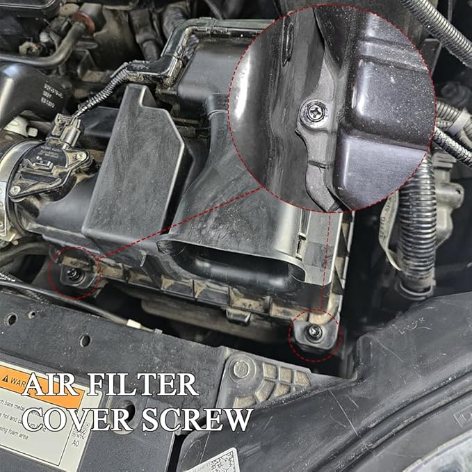 4PCS Engine Air Filter Box Cover Screw Bolts, Air Filter Housing Screws, Engine Box Tightening Bolts Replacement for Accord Civic CR-V Odyssey, Replace OEM# 90091-RAA-A00, 90091-P36-000