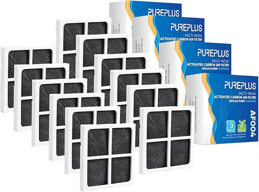 PUREPLUS LT120F Refrigerator Air Filter Replacement for LG LT120F, Kenmore Elite 469918, 9918, ADQ73214402, ADQ73214403, ADQ73214404, ADQ73334008, 12PACK, Dimensions 3.23" X 3.23"