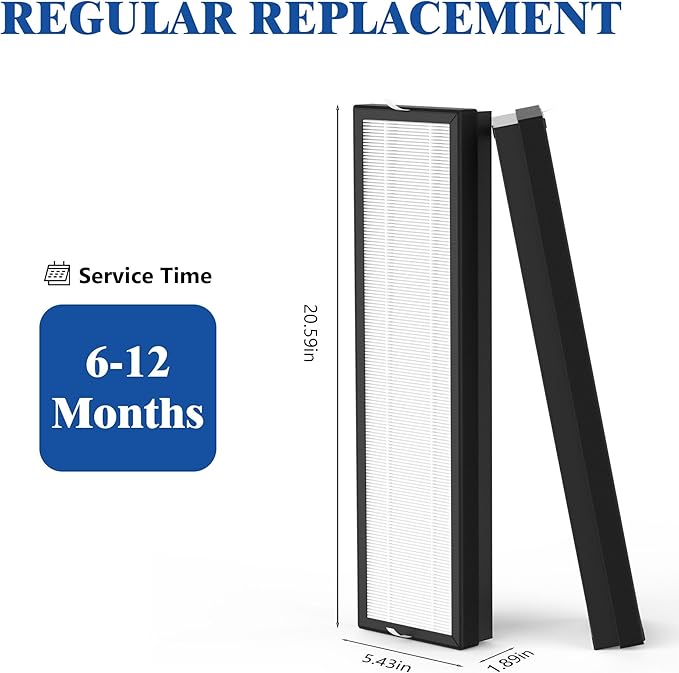 2 Packs H13 True HEPA Replacement Filter Compatible with Honeywell Air Genius/AirGenius 3 5 6 Series HFD300, HFD310, HFD314, HFD320, HD320, HFD323-TGT HFD324 HFD360B Air Purifi-ers, Upgraded Version