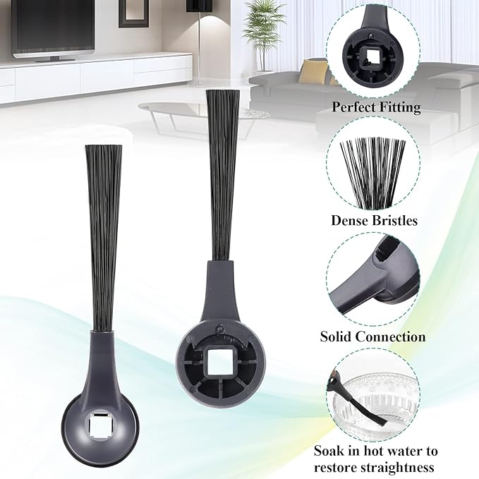 Accessories for Shark IQ Vacuum Replacement for Shark Robot R101AE (RV1001AE), R101 (RV1001) by Techecook - 4 Hepa Filters, 6 Side Brushes, 2 Filter, 4 Base Pre-Motor Foam & Felt Filters Kit, 1 Brush