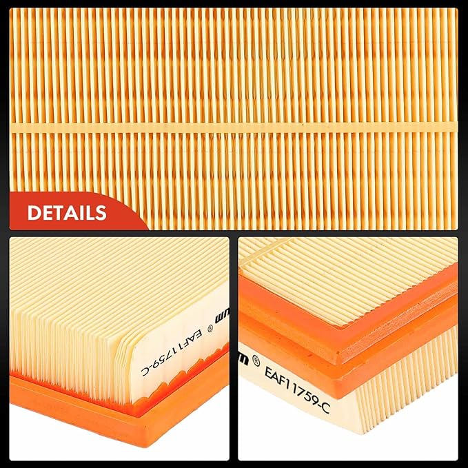 A-Premium Engine Air Filter Compatible with Mercedes-Benz C300 2015-2018, C350e 2016-2018, E300 2017-2019, GLC300 2016-2019, GLC350e 2018-2020, SLC300 2017-2019, SLK300 2016, 2.0L, Replace# 2740940104