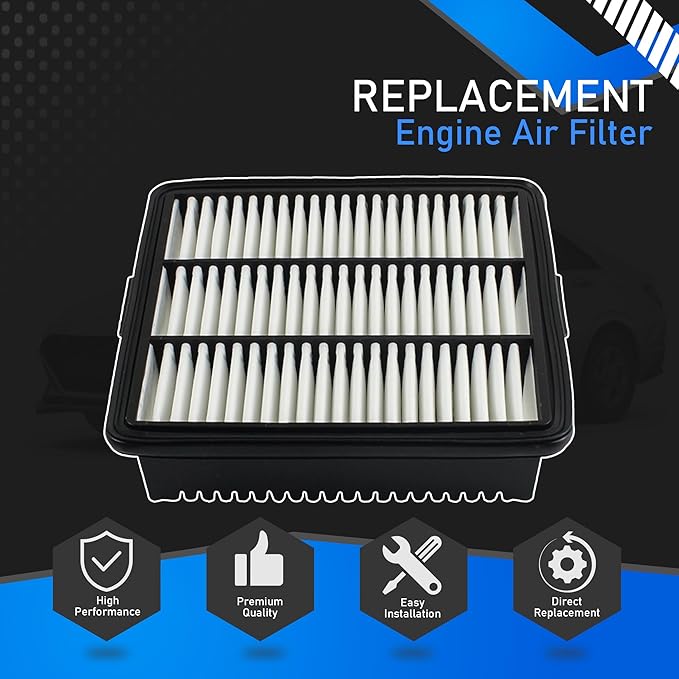 Engine Air Filter Compatible with 2021 2022 2023 2024 Hyundai Elantra Limited/SE/SEL 2.0L Replaces# 28113-AA100 28113-AA100-AS 28113AA100