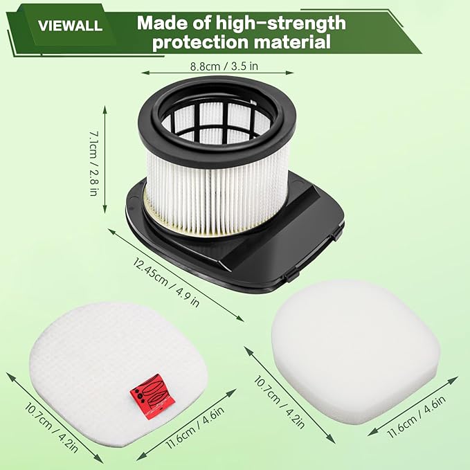 IZ377H IZ376H IZ362H Filter Replacement for Shark IZ363HT IZ382H IZ462H IZ387H IZ163H IZ464H IZ483H IZ482H IZ162H IZ361H Pet Cordless Stick Vacuum, Part XHF161H & 617FJ140, 2 HEPA 4 Foam Felt Filter
