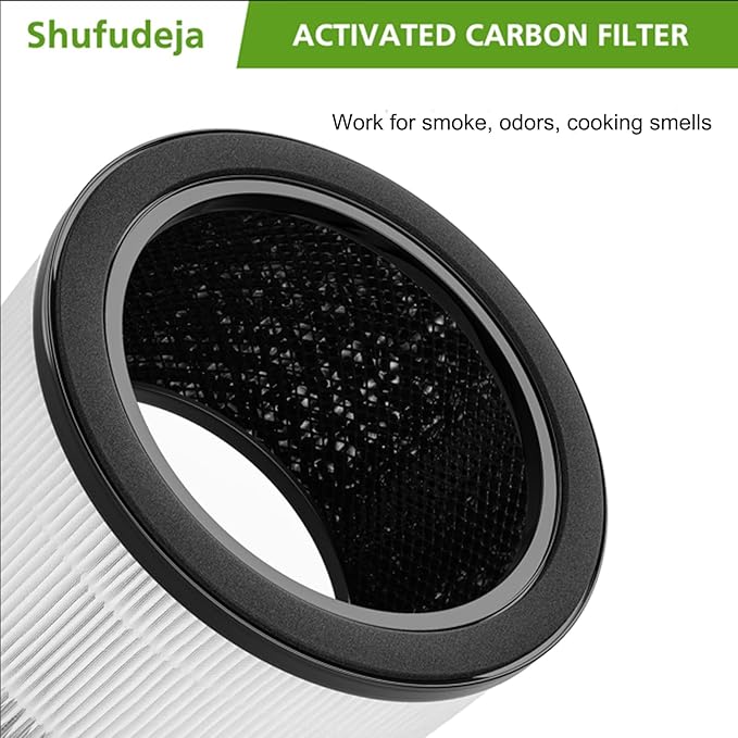 2 Pack H7121101 Replacement Filter, Compatible with Govee H7121, 3-in-1 FIlter, Activated Carbon, Pre-Filter