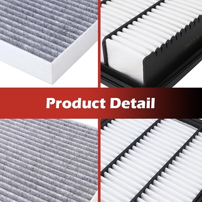 28113-AA100 Engine Air Filter and CF12820 Cabin Air Filter kit Compatible with 2021-2025 Hyundai Elantra 2022-2023 Elantra N 2024-2025 Kona Not For Hybrid Replaces CA12879 97133-L1000