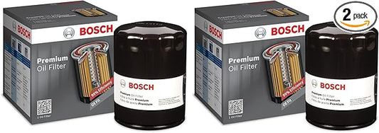 BOSCH 3325 Premium Oil Filter With FILTECH Filtration Technology - Compatible With Select Lexus, Pontiac, Scion, Suzuki, Toyota + More (Pack of 2)
