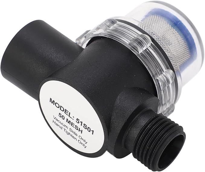 1/2 in. Water Pump Strainer 14, Effective Filtration, Easy to Install, Female Threaded Inline Filter, Plastic Construction for Oil System