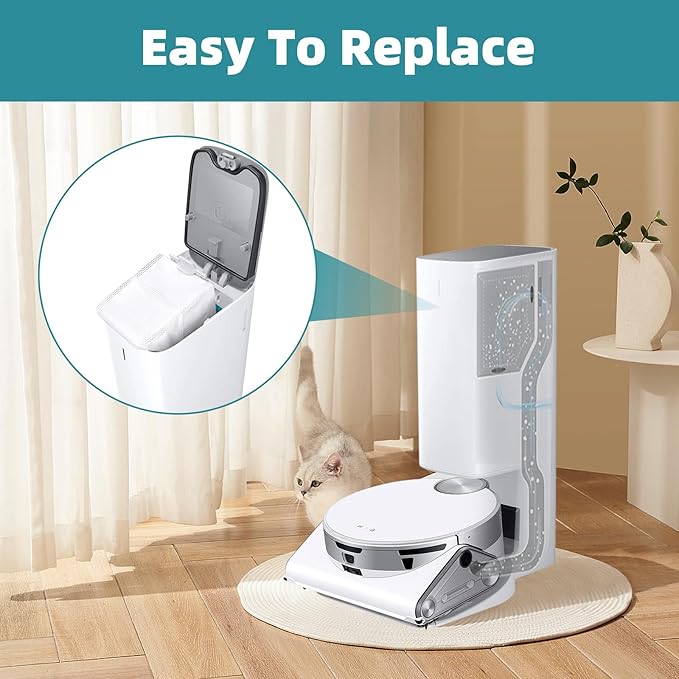 8 Pack VCA-RDB95 Dust Bags Replacement for SAMSUNG Jet Bot AI+ / Jet Bot+ / Bespoke Jet Bot Combo AI Vacuum Clean Station, Jet Bot Vacuum Dust Bag Accessories Parts